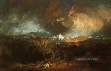 La quinta plaga de Egipto 1800 Romantic Turner Pinturas al óleo